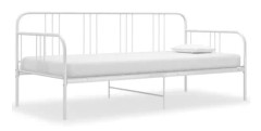 Bäddsoffa ram Vit Metall 90x200 cm LY3975 Mothinessto