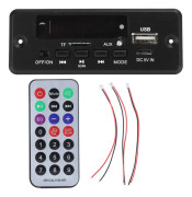 Bluetooth MP3-avkodarkort med digital display - förstärkarspelaresmodul, 2x3W, svart
