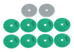 Polering av diamantmarmorbetongstenar - 10 st 3-tums slipskivor (1000 mesh)