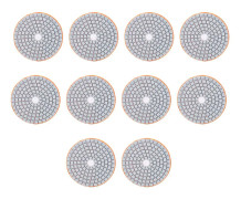 Diamantpolerkuddar för marmor, betong och stenar - 3 tum, 300 mesh (10 st)