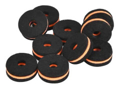 Minifinker trumset 10 delar filt cymbalhållare 35 mm orange cymbal skyddshylsa musikstycken