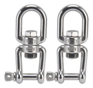 8mm 304 rostfritt stål OX avtagbara kedja Shackle krokar (2st)