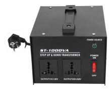 Justerbar spänningsomvandlare - 1000W Step Up Buck Transformator 220V till 110V, enfas, EU-kontakt