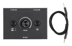 3,5 mm Switcher 2 Input 1 Output Eller 1 Input 2 Output Splitter Switcher Box med One Key Mute-knapp