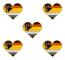 5-pack Bisexuell pride hjärtformade lapel pins flagga badge broscher märken