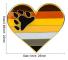 5-pack Bisexuell pride hjärtformade lapel pins flagga badge broscher märken
