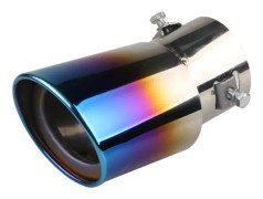 63mm Avgasrör Svansrör Rostfritt Stål Avgasrör Slutstycke Blå Bränd Avgas Bränd Spets 1.5L-2.2L Bilmodifieringstillbehör