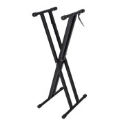 Dubbelt stöd för musikklaviatur Höjdjusterbar - Minifinker - svart - Metall - 95 x 43cm