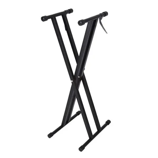 Dubbelt stöd för musikklaviatur Höjdjusterbar - Minifinker - svart - Metall - 95 x 43cm