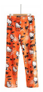 Tecknad Hello Kitty flanellpyjamas Plysch och tjock isoleringspyjamas för kvinnor yellow