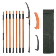 Manuell förlängningsbar såg, 7,3-27 fot, kolfiberblad, dubbel låsmekanism,ånader8 månader