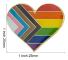 5-pack Bisexuell stolthet hjärtformad knappnålsbrosch pins flagga badge brosch märken