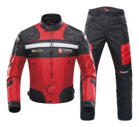 Motorcykeljacka, Kallskydd, Skyddsutrustning, 020 Röd Kostym, M