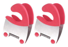 2 st Pot Clip Rest Spoon Clip för Pot Spoon Rest Clip Pot Clip Holder Pot Clip Spoon Rest-Röd