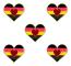 5-pack Bisexuell stolthet hjärtformad knappnålsbrosch pins flagga badge brosch märken