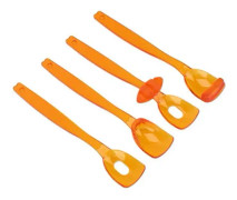 minifinker Tungmuskeltränare 4 st Läppar Tungmuskeltränare Recovery Munhygienanordning stor orange