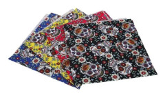 minifinker 4 bomullstyg för DIY Patchwork 50x50cm Skull Punk 4 färger