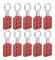SURENHAP Tagout Hasp 10st Låsande Hasp 25 mm/1,0 tum 6 hål Röd aluminium för cylinderhårdvara