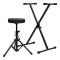 Mothinessto Black Keyboard Stand och Pall Set LY7070