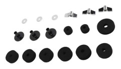 minifinker Drum Filt Pad Set Trumset, halkfri filt Pad Set, Instrument för Black