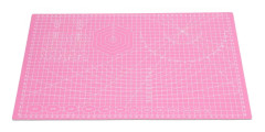 Självläkande hantverksmatta - 45x30cm - Rosa - Dubbelsidig - Skala - Scrapbooking Quiltningssömnad