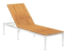 Qqmora Lounge Chair med kudde akaciaträ och rostfritt stål LY-901