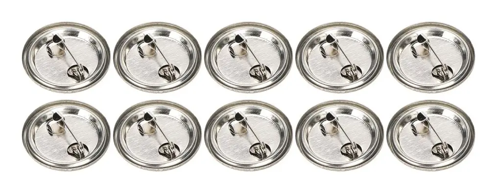Blank stiftknappsats - 100 st runda säkerhetsemblem - DIY-tillbehör för hantverkspresenter och souvenirer - 25 mm/1,0 tum