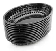 12 st plast snabbmatskorgar oval serveringsbricka frukost middag tallrikar pommes frites tårta bröd