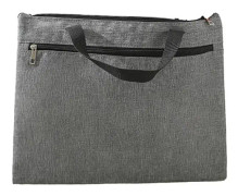 minifinker Portfölj med dragkedja Vattentät Portfölj med dragkedja Dokumentväska Materielset Svart Grå
