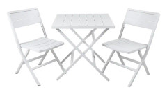 Brafab Wilkie Caféset Bord 72x72cm 2 stolar Svart Aluminium
