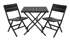 Brafab Wilkie Caféset Bord 72x72cm 2 stolar Vit Aluminium