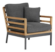 Brafab Zalongo Loungefåtölj Teak/Grå alu inkl dyna