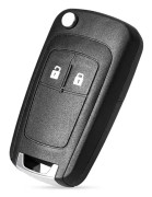2-knappars fjärrkontroll bilnyckelskal ersättningsbricka kompatibel med Vauxhall Opel Astra Insignia Vectra Zafira Meriva Mokka nyckelskal (med blad) 2 knappar (1 st)