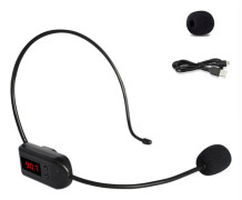 Bärbar FM trådlös headset Mikrofon Handsfree Megafon Mic för undervisning Föreläsningar Möten