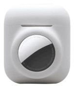 FMW™ - Airpods-hållare i silikon med inbyggd AirTag-hållare - Vit