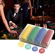 160 st plastpokermarker värde 10 20 50 100 stora siffror för tokens mynt brädspel marker
