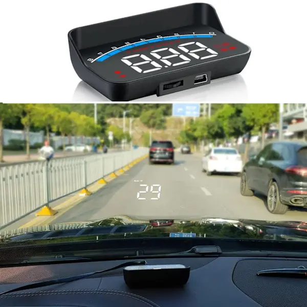 Head up Display Auto HUD: Visa OBD2, 3,5 tum hastighetsmätare Bilvarvräknare Vattentemperaturmätare Motorvarvtal