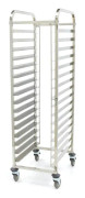 Vagn - Rostfritt stål - 400x600 mm - 16 uttag