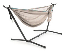 Vivere - Mesh Hammock With Stand (250 Cm) - Sand/Sky
