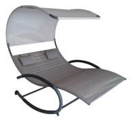 Vivere - Double Chaise Rocker - Steel - Sienna