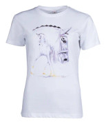 HKM T-shirt Sorrento Hästmotiv Grå Small