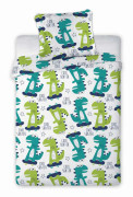 Carbotex Dinosaurier Påslakanset Junior 100Ã-135 cm