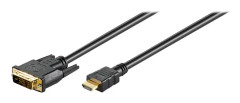 Goobay HDMI / DVI-D-Kabel - Guldpläterad