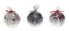 Bolljus med 3 julmotiv Ø 8 cm 3-pack