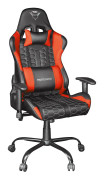 Trust Gaming GXT 708R Resto - Spelstol - ergonomisk - armstöd - lutning - svängtapp - metallram, polyuretanläder, elastiskt tyg - röd