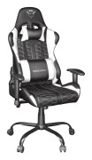 Trust GXT Resto 708W - Stol - ergonomisk - armstöd - lutning - svängtapp - högdensitetsskum, polyuretanläder, metall, elastiskt tyg, plast - vit