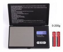 Digital v?g 0,01g - 200g pocketscale digitalv?g inkl. batterier Silvergr?