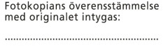  Stämpel Fotokopians överens