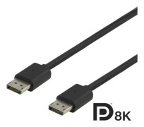 Deltaco Kabel DisplayPort 1.4 2 m svart