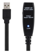 Deltaco USB3-1002 - USB-förlängningskabel - USB typ A (hona) till USB typ A (hane) - USB 3.0 - 5 m - aktiv - svart